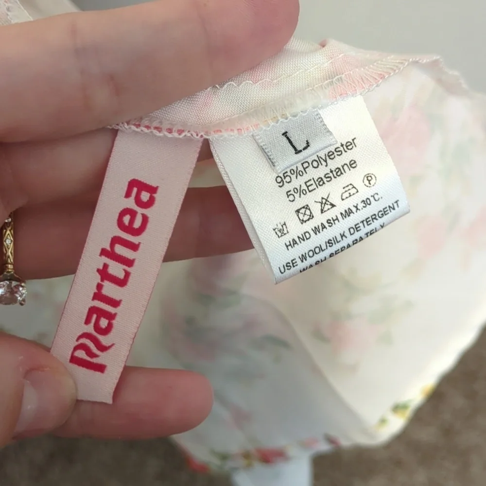 Parthea white pink floral sleeveless basque waist lace up thigh slit maxi dress - Picture 9 of 14